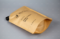 El bolso de la bolsa del canalón del papel de Kraft modificó tamaño y el diseño para requisitos particulares para Juice Liquid Packaging