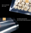 Bolso de vacío modificado para requisitos particulares de impresión brillante para el alimento cocido con la máquina del sellado al vacío