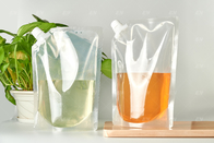 De Eco del levantar 250ml bolsa transparente amistosa potable de la comida con el canalón Juice Drink Pouch plástico