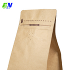 los bolsos de café de papel de 250g 500g 1kg 5lb Kraft ajustan el empaquetado inferior de las habas