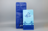 La aduana reciclable imprimió 8 granos de café inferiores planos del sello lateral que empaquetaban bolsos con la válvula y la cremallera