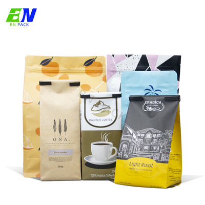 bolsa de empaquetado a prueba de humedad del café de los bolsos del grano de café del escudete lateral 340g